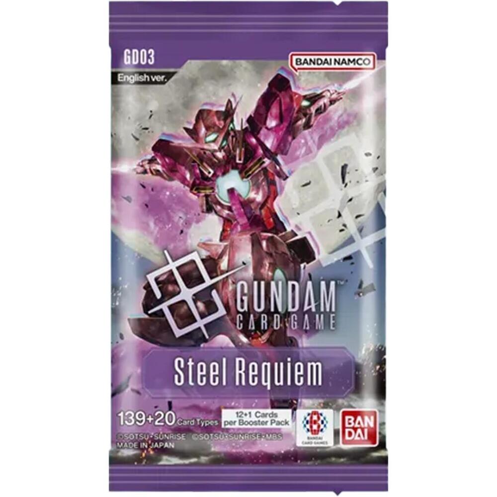 Steel Requiem Booster pack
Each pack contains 12+1 Cards per Booster Pack
