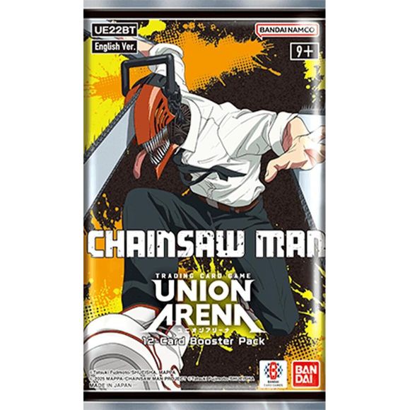 Chainsaw Man enters the battlefield of UNION ARENA!
The anime “Chainsaw Man” and “Chainsaw Man- The Movie: Reze Arc” join UNION ARENA! The lineup include characters like Denji, Chainsaw Man, Makima, Aki Hayakawa, Power, and Reze who appears in the movie!
12 cards per pack