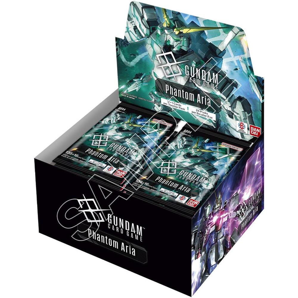 Release Date 4/24/2026
Booster box contains 24 Booster packs of GD04.
Featuring characters and Mobile Suits from series making their GCG debut and developing decks for previously released cards!! Mobile Suit Victory Gundam and Turn A Gundam!
Plenty of alternate-art cards of differing rarities for both players and collectors!
New gameplay strategies and skills for more exciting gameplay! Easy to learn, difficult to master!