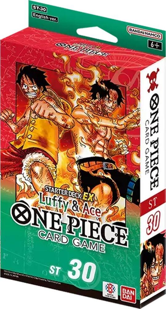 Leaded by the New Leader “Ace & Luffy”, Characters who was featured in “Paramount War” are included with brand new effects!
・It’s a gorgeous deck with all cards in a shining foil finish!
・This product is a very strong Deck by itself, allowing beginners to jump right into the scene easily!
・It contains a bonus pack containing three cards with a special finish! Total 17 kinds to collect!
Contents
• Constructed Deck ×1 (51 cards)
• DON!! Cards x10
• Play Sheet x1
• Promotion Pack x1 (3 cards)