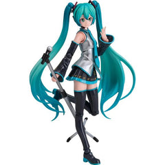 Bring home the officially licensed Hatsune Miku Official Outfit, a beginner-friendly character toy that requires no tools to assemble. Simply snap together and start creating! Change her expressions easily with 3 printed faces, 3 blank faces, and 4 expression stickers. Set up amazing music scenes using the complete accessory set - microphone, keyboard, guitar and leeks.
The smooth articulation system moves effortlessly and stays stable during use. Whether you're new to character toys or an experienced coll