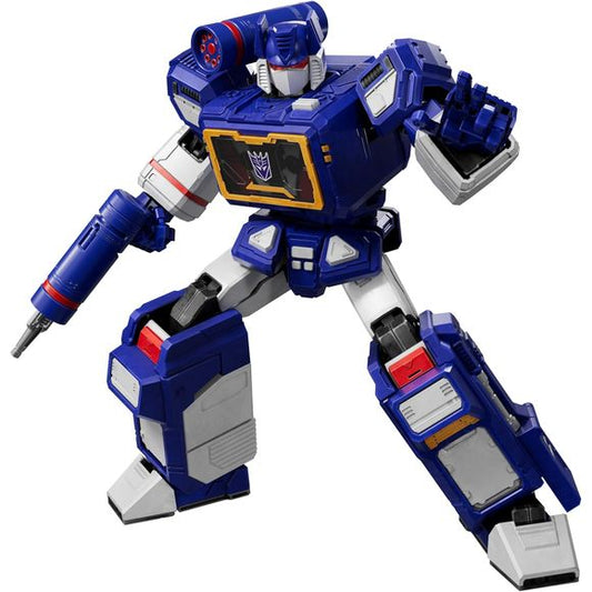 Blokees Action Edition 03 Soundwave Transformers toy features 327 pieces with magnetic-activated sound and lighting that plays iconic voice lines with glowing eyes--no tools required.
Engineered on the "Human System" framework, this officially licensed model kit offers 58 movable points and comes complete with Ravage, Laserbeak, Rumble, and Ratbat—all with alternate modes.
Standout features include opening chest compartment, fully movable fingers, clever weapon storage, and premium engineering details tha