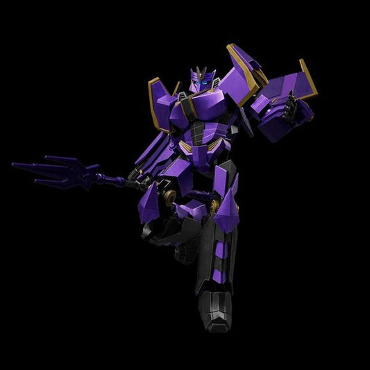 Experience the legendary Megatronus from Transformers One with this officially licensed 12.5cm collectible model kit. Features dual LED lighting in eyes and chest, 20-point articulation for dynamic poses, and includes exclusive weapons and accessories. The 107-piece tool-free assembly requires no glue or cutting - simply snap together for professional results. This movie-accurate model kit captures the iconic miner-turned-warrior with premium detailing.