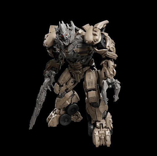 Unleash the power of Megatron from Transformers: Dark of the Moon with this officially licensed collectible. Standing at 12.3 cm, this model features 92 pieces and comes with glowing eyes and 20 highly movable joints for dynamic battle poses. Crafted with signature weapon and intricate detailing, it restores Megatron’s battle-worn proportions. The easy, tool-free assembly makes it easy to display this epic collectible, perfect for any collection. Bring the Decepticon leader's fury to life!