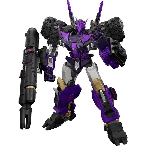 Unleash the power of Tarn, the fearsome DJD leader, with this Tarn Comic Version collectible. Composed of 333 pieces and featuring 64 points of articulation, it allows for dynamic and intense poses. The magnetic control breathing light effect adds to his intimidating presence, while interchangeable faceplates and battle-damaged accessories enhance the realism. A must-have for any Transformers fan seeking to showcase this iconic Decepticon warrior.
Stands approximately 7.8" tall.