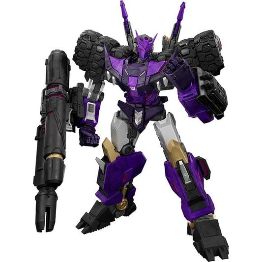 Unleash the power of Tarn, the fearsome DJD leader, with this Tarn Comic Version collectible. Composed of 333 pieces and featuring 64 points of articulation, it allows for dynamic and intense poses. The magnetic control breathing light effect adds to his intimidating presence, while interchangeable faceplates and battle-damaged accessories enhance the realism. A must-have for any Transformers fan seeking to showcase this iconic Decepticon warrior.
Stands approximately 7.8" tall.