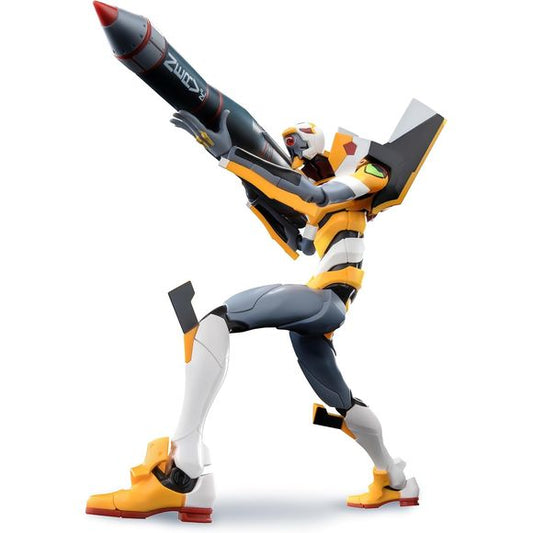 Experience the definitive Action Edition DX Evangelion Proto Type-00' character toy with full-body articulation, screen-accurate detailing, and a 17cm height. Includes Umbilical Cable, Pallet Rifle, Ruined Structure, and Restraints with Transport Floors, plus the ESV Shield, dynamic ESV Effect Parts, and the devastating N² Missile for iconic combat scenes. 5 interchangeable hands ensure expressive posing worthy of the Evangelion legacy.
Advanced Full-Body Articulation Featuring a new EVA-specific frame wit