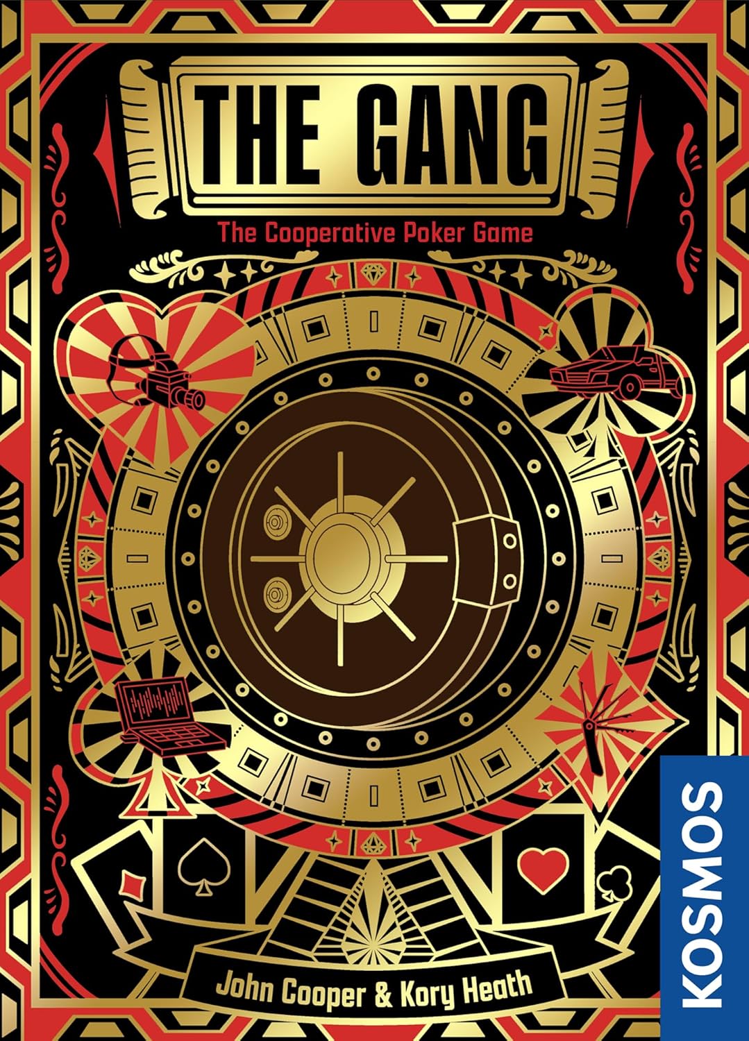 In this cooperative poker game, round up your gang and get ready to pull off a series of bank heists using the power of poker! In this innovative, cooperative version of a poker game, players bet on how good they think their hand of cards will be relative to the other players, and then try to make their predictions a reality. Early in a round, without talking to each other, each player chooses a chip indicating how good they think their hand is. Then they begin dealing cards in the middle of the table and h