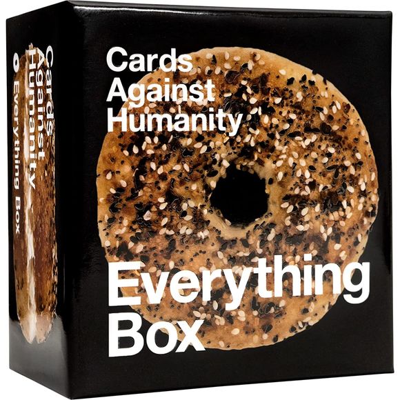 The Everything Box comes with 300 all-new cards to add to your deck of Cards Against Humanity.
We'd like to say we called it the Everything Box because it holds a mirror to our fragmented, chaotic world, where everything is monetized and opiate-peddling megacorporations control us with amoral social media algorithms.