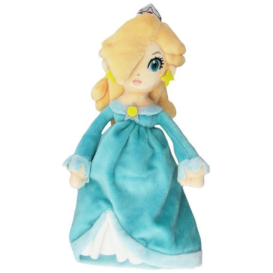 Rosalina is a character that debuted in Super Mario Galaxy, first appearing in the Gateway Galaxy. She serves as the adopted mother of the Lumas and commands the Comet Observatory. She is a princess as well as a very powerful figure, as her duty is to watch over and protect the cosmos as well as the Lumas. Rosalina's back-story is chronicled in her storybook told by her in the Comet Observatory's Library in Super Mario Galaxy. Nine chapters are unlocked throughout the game and the last is unlocked by comple
