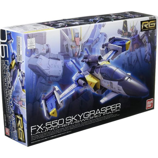 The RG Skygrasper is an amazingly detailed 1/144 kit of the lovely spacecraft and also comes with all parts needed to make your RG Aile Strike Gundam (sold separately) into the Sword or Launcher Strike Gundam.  The same amazing level of detail and engineering found in the previous RG Gundam kits is here full force in the Skygrasper.