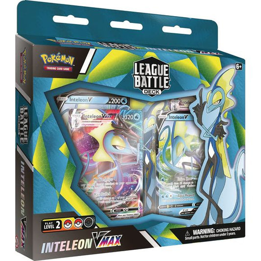 The Pokémon TCG: Inteleon VMAX League Battle Deck includes 1 ready-to-play 60-card deck, including 2 Pokémon V and 2 Pokémon VMAX.
.