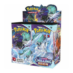 Seize the advantage with Pokémon of the frozen lands, with the powerful Ice Rider Calyrex VMAX and Shadow Rider Calyrex VMAX—plus the Galarian forms of Articuno, Zapdos, and Moltres! Phantom hauntings, howling blizzards, and wild battles—expand the realms of your Pokémon strategy with new powers and new possibilities. Press on despite ghostly opposition, and claim total victory in the land of spectral snow with the Pokémon TCG: Sword & Shield—Chilling Reign expansion! Contents: Over 190 cards Dozens of rece
