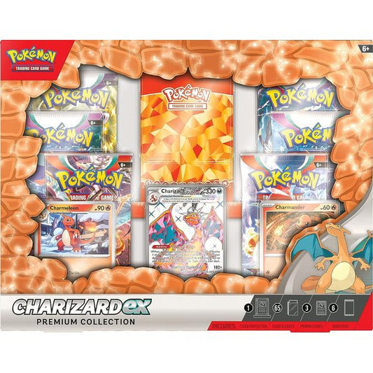 Blaze a Trail of Darkness with Charizard ex! Charizard ex burns up the oppositions lead with the cunning firepower of a Darkness-type Pokemon! Evolve it from Charmander and Charmeleon, then use its strong Ability and attack to make a roaring comeback.