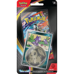 Each blister comes with 1 Chaos Rising booster pack, 1 coin, and a promotional card.