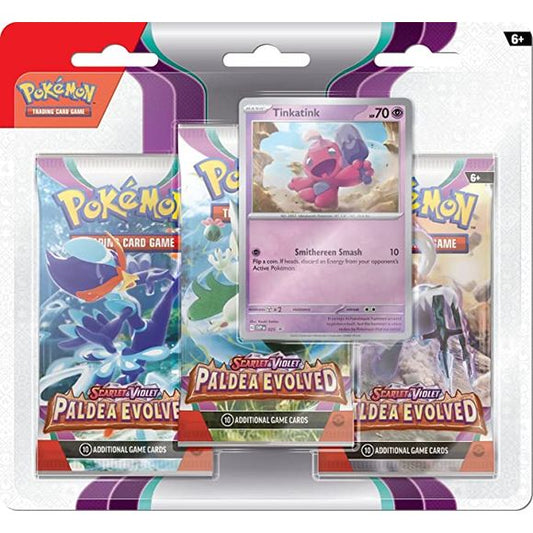 Give Your Collection a Boost!
Get in on the latest Pokemon TCG action with three awesome booster packs from the new Scarlet & Violet 2 Paldea Evolved expansion, a special foil promo card, and a code card for Pokemon TCG Live!