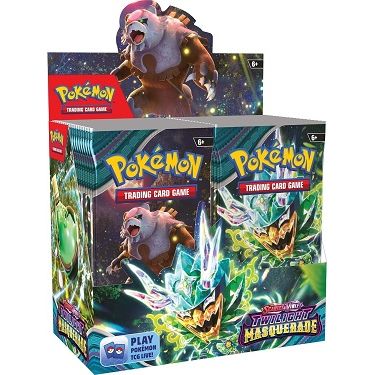A Festival of Mischief & Mystery! Welcome to the land of Kitakami, where people and Pokemon live harmoniously with nature. Folktales abound, but not all is as it seems... Uncover the mystery of the masked Legendary Pokemon Ogerpon, appearing as four fearsome types of Tera Pokemon ex, and team up with more newly discovered Pokemon, like Bloodmoon Ursaluna ex and Sinistcha ex. Growing in power, Greninja, Dragapult, and Magcargo dazzle as Tera Pokemon ex, and more ACE SPEC cards round out the festivities in th
