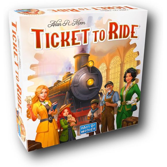 Ticket to Ride is the ultimate train adventure board game that takes you across early 20th century North America. The landscape slides by as you collect train cards and claim routes to expand your network, all while trying to connect cities and complete your tickets. Easy to learn and engaging for players of all ages, Ticket to Ride is perfect for a fun-filled game night with family and friends. The game features a giant map of North America, showcasing a vast train network, and includes a collection of min