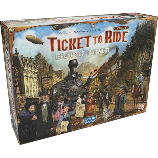 Get ready for the ultimate train adventure in Ticket to Ride Legacy: Legends of the West. This remarkable board game takes you on a legendary journey through 12 exciting games, where you'll step into the shoes of a railway company owner in North America. Your goal is to build an empire, amass wealth, and create a railway legacy that will be remembered for generations. While completing tickets remains your primary objective, Legends of the West adds a thrilling twist. You'll need to develop new skills to con