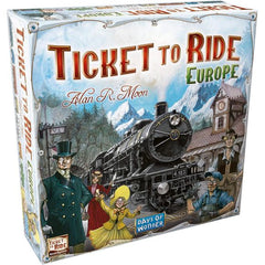 The second installment in our best-selling Ticket to Ride series of train adventures, Ticket to Ride Europe takes you into the heart of Europe. In addition to the new board map, Ticket to Ride Europe offers you brand new game play elements including Tunnels, Ferries and Train Stations. We’ve also upgraded you to First-Class accommodations with larger cards, new Train Station game pieces, and a lavishly illustrated game board.