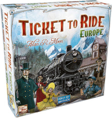 The second installment in our best-selling Ticket to Ride series of train adventures, Ticket to Ride Europe takes you into the heart of Europe. In addition to the new board map, Ticket to Ride Europe offers you brand new game play elements including Tunnels, Ferries and Train Stations. We’ve also upgraded you to First-Class accommodations with larger cards, new Train Station game pieces, and a lavishly illustrated game board.