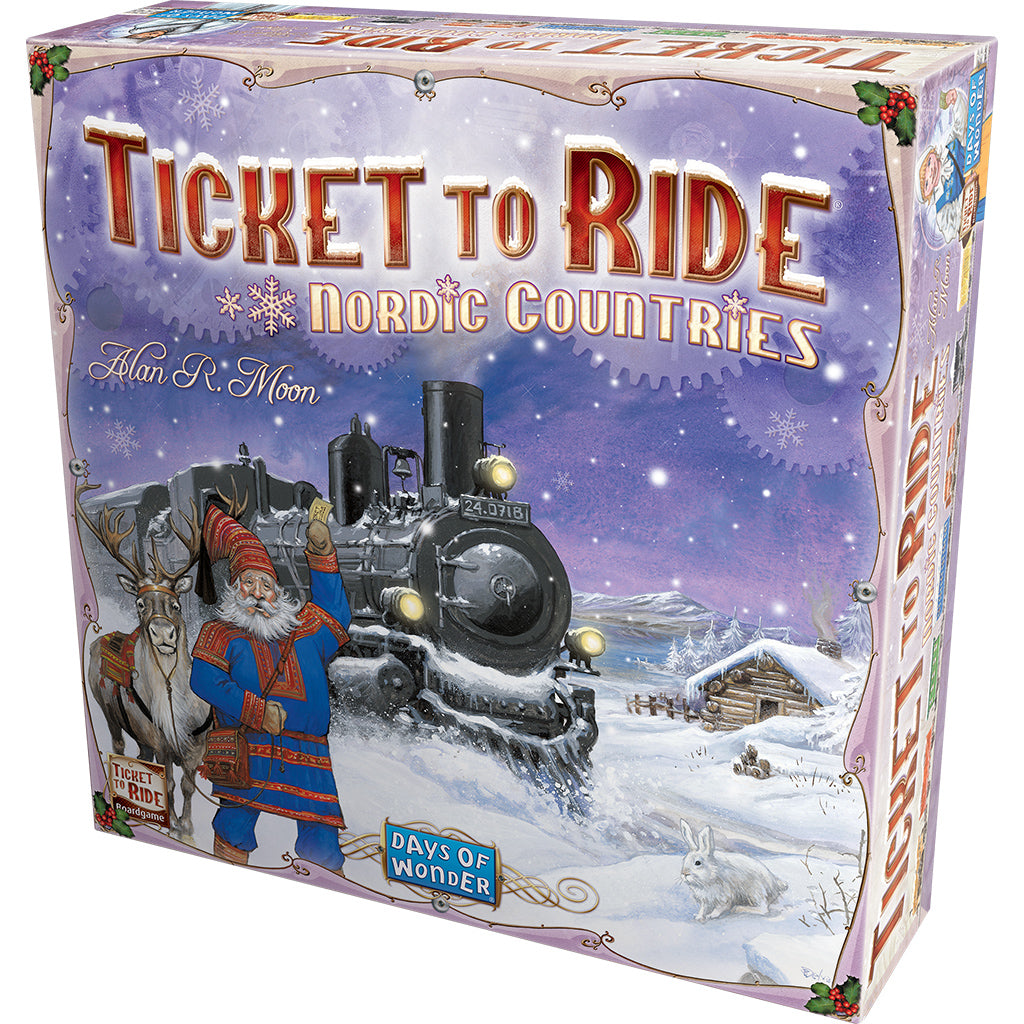 Ticket to Ride Nordic Countries takes you on a Nordic adventure through Denmark, Finland, Norway and Sweden as you travel to the great northern cities of Copenhagen, Oslo, Helsinki and Stockholm. Visit Norway’s beautiful fjords and the magnificent mountain scenery on the Rauma Railway. Breathe in the salt air of the busy Swedish ports on the Baltic Sea. Ride through the Danish countryside where Vikings once walked. Hop-on the Finnish railway and travel across the Arctic Circle to the land of the Midnight Su