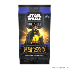 Enter a galaxy of endless possibilities in Star Wars™: Unlimited! In this fast-paced, easy-to-learn trading card game, you and your opponent face off in exciting head-to-head battles full of iconic Star Wars characters. In this booster pack for the game’s second set, Shadows of the Galaxy, you’ll find 16 cards to add to your collection, including 9 common cards, 3 uncommon cards, 1 rare or legendary card, 1 leader, 1 base/token, and 1 foil card.
