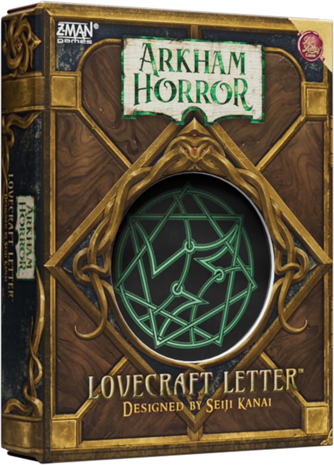 Step into the eerie town of Arkham with Arkham Horror Lovecraft Letter™, a chilling twist on the classic deduction card game. Delve into the madness of the Lovecraftian universe as you face eldritch horrors and uncover allies tainted with madness in this gripping battle of wits. Can you maintain your sanity and outwit Cthulhu, or will you succumb to the creeping darkness that lurks within? Arkham Horror Lovecraft Letter™ is a game of push-your-luck, deduction, and risk for 2-6 players that uses the award-wi