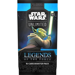 Release Date 7/11/2025
Contents:
• 16 Star Wars: Unlimited Legends of the Force cards
• 1 Rare or Legendary card
• 9 Common cards
• 3 Uncommon Cards
• 1 Leader Card
• 1 Base/Token
• 1 Foil Card