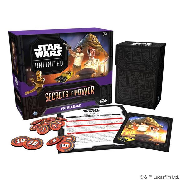 Product Details
In this box, you’ll find 6 Booster Packs and enough tokens and materials for you to launch your journey into the game’s sixth set. This product launches one week before the rest of the set.
Contents:
• 6 Secrets of Power Packs, each containing:
• 16 Star Wars: Unlimited Secrets of Power cards
• 1 Rare or Legendary card
• 9 Common cards
• 3 Uncommon Cards
• 1 Leader Card
• 1 Base/Token
• 1 Foil Card