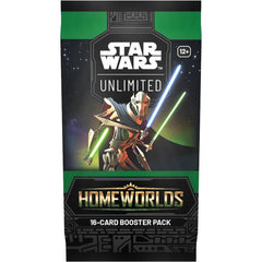 Enter a galaxy of endless possibilities in Star Wars : Unlimited! In this fast-paced, easy-to-learn trading card game, you and your opponent face off in exciting head-to-head battles full of iconic Star Wars characters.
The Homeworlds set features characters and content from across multiple eras of the Star Wars galaxy, with a heavy focus on alien cultures and the invading armies they defend against.
Contents:
• 16 Star Wars: Unlimited Homeworlds cards
• 1 Rare or Legendary card
• 9 Common cards
• 3 Uncom