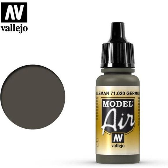 Model Air acrylic colors are developed especially for airbrush techniques, with very finely ground pigments. They contain an acrylic resin with properties of extreme resistance and durability. The adhesion of Model Air to resin models, plastics, steel and white metal is extraordinary.
Model Air colors come in a 17 ml. bottle with dropper.