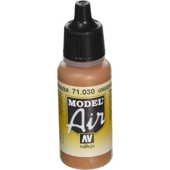 Model Air acrylic colors are developed especially for airbrush techniques, with very finely ground pigments. They contain an acrylic resin with properties of extreme resistance and durability. The adhesion of Model Air to resin models, plastics, steel and white metal is extraordinary.
Model Air colors come in a 17 ml. bottle with dropper.