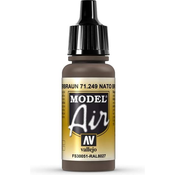 Model Air acrylic colors are developed especially for airbrush techniques, with very finely ground pigments. They contain an acrylic resin with properties of extreme resistance and durability. The adhesion of Model Air to resin models, plastics, steel and white metal is extraordinary.
Model Air colors come in a 17 ml. bottle with dropper.
