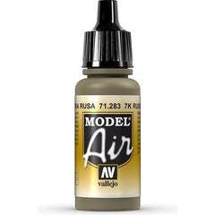 Model Air acrylic colors are developed especially for airbrush techniques, with very finely ground pigments. They contain an acrylic resin with properties of extreme resistance and durability. The adhesion of Model Air to resin models, plastics, steel and white metal is extraordinary.
Model Air colors come in a 17 ml. bottle with dropper.