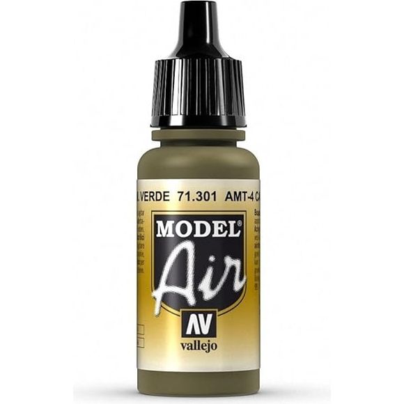 Model Air acrylic colors are developed especially for airbrush techniques, with very finely ground pigments. They contain an acrylic resin with properties of extreme resistance and durability. The adhesion of Model Air to resin models, plastics, steel and white metal is extraordinary.
Model Air colors come in a 17 ml. bottle with dropper.