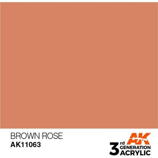 AK Interactive 3rd Gen Acrylic Brown Rose 17ml