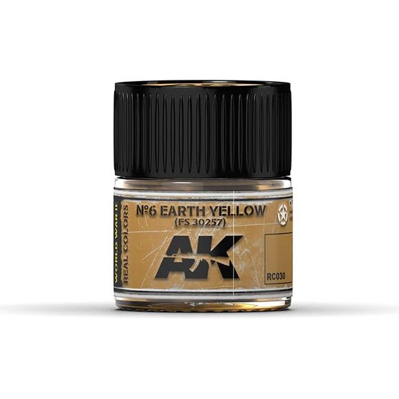 AK Interactive AFV Real Color RC030 Earth Yellow FS30257 10ml Hobby Paint | Galactic Toys & Collectibles