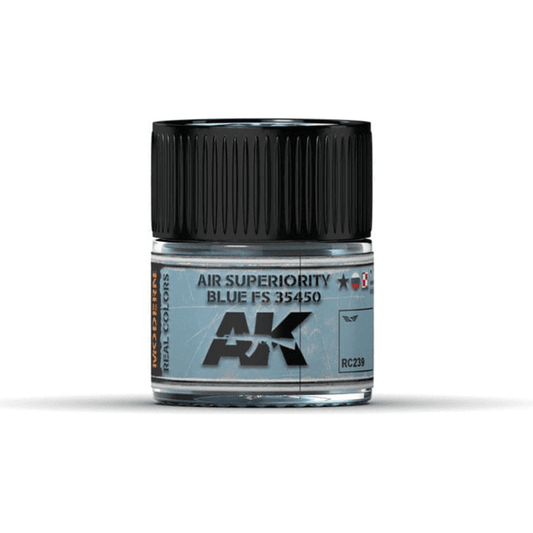AK Interactive Real Color Dark Air Superiority Blue 10ML Acrylic Hobby Paint Bottle | Galactic Toys & Collectibles