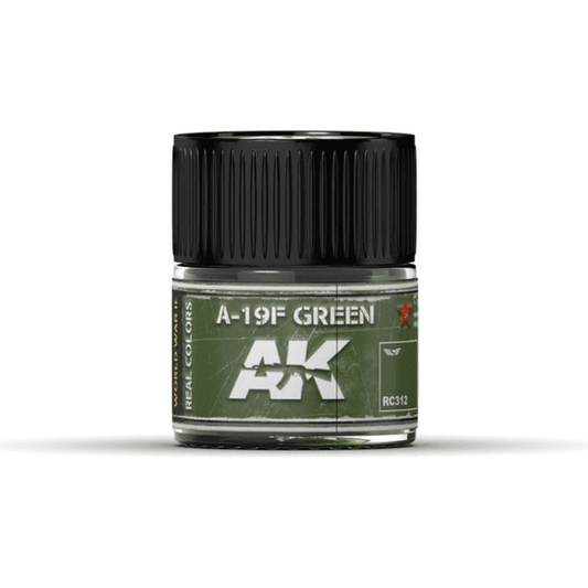 AK interactive Real Color A-19F Grass Green 10ML Acrylic Hobby Paint Bottle | Galactic Toys & Collectibles