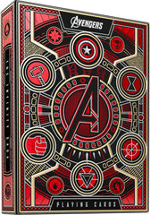 THE INFINITY SAGA IN YOUR HAND. The outer packaging is simply jaw-dropping. The radiant, red foil shimmers and glows like the reality stone at every angle. Complete with gold foil accents and precise embossing, the ultra-lux outer packaging is truly representative of the legendary Infinity Saga.
INSIDE AND OUT COMPLETE CUSTOM ARTWORK. AVENGERS: Infinity Saga playing cards feature completely custom artwork in every aspect of the design, with the Aces, Jokers, box design, and court cards inspired directly by