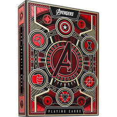 THE INFINITY SAGA IN YOUR HAND. The outer packaging is simply jaw-dropping. The radiant, red foil shimmers and glows like the reality stone at every angle. Complete with gold foil accents and precise embossing, the ultra-lux outer packaging is truly representative of the legendary Infinity Saga.
INSIDE AND OUT COMPLETE CUSTOM ARTWORK. AVENGERS: Infinity Saga playing cards feature completely custom artwork in every aspect of the design, with the Aces, Jokers, box design, and court cards inspired directly by