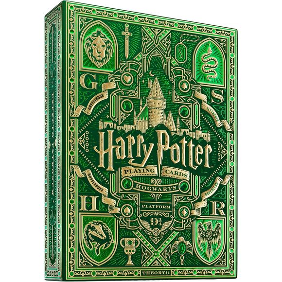 Discover the magic of the Wizarding World with the Harry Potter Playing Cards by theory11. These premium playing cards are perfect for fans of all ages, offering an enchanting way to enjoy your favorite card games while celebrating the iconic Harry Potter series.
Crafted from FSC-certified paper sourced from sustainable forests, these playing cards are not only visually stunning but also environmentally friendly. Each card features completely custom artwork, with designs inspired by beloved characters from