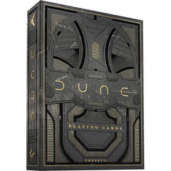 Officially licensed premium playing cards
Featuring your favorite characters and scenes from DUNE
Complete with foil accents that shimmer like spice in the air
Every single card was designed from scratch with completely custom artwork
Made in America using the highest quality papers, inks, and finishes