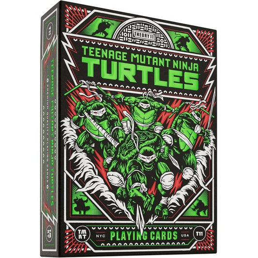 UNLEASH THE MAYHEM: Traverse the sewers of New York City's underground with fully custom artwork of your favorite characters - including Leonardo, Michelangelo, Donatello, and Raphael - each depicted with vivid illustration, ready for action! It’s about time for some mutant mayhem.
GET SHELL-SHOCKED: The cards have a shell of their own - striking green, red, and silver foil on premium black paper makes these a must-have for any TMNT superfan! Get ready for a pizza-fueled adventure.
UNRIVALED PRINT QUALITY: