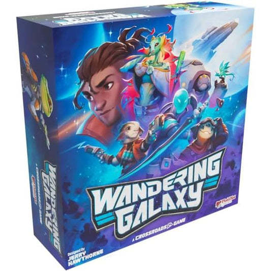 Explore space like never before in Wandering Galaxy, the newest addition to Plaid Hat's Crossroads Game universe. In the game, players are members of a ragtag starship crew traversing the edge of charted space in search of fame and riches. Together the players command and control a ship as they set off on a world-jumping campaign, taking on jobs too dangerous (or too insane) for the average space traveler. Come aboard and fly across the galaxy to see whether your crew can make enough profit to pay off their