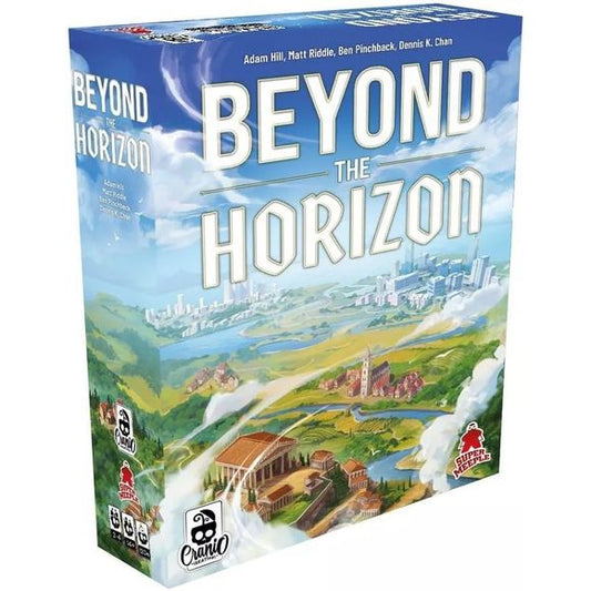 Beyond the Horizon is a civilization game in which players compete to become the most influential society in history through exploration and expansion, development and production, research and technological advancement. The game is played over a variable number of rounds until enough goals have been achieved to signal the end of the game. Along the way, players will earn points for exploring new lands, settling and building new cities, advancing technologically, and increasing their cultural and economic de