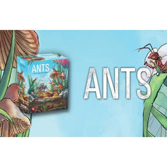 ANTS is a deep strategy game that focuses on worker management and territorial expansion. Each player begins with one of multiple unique Queen tiles, which will heavily influence your strategy and interaction with the game's interconnected systems. Throughout the game, you will guide your ant colony through cycles of growth, exploration, and conquest to establish dominance over the garden ecosystem.