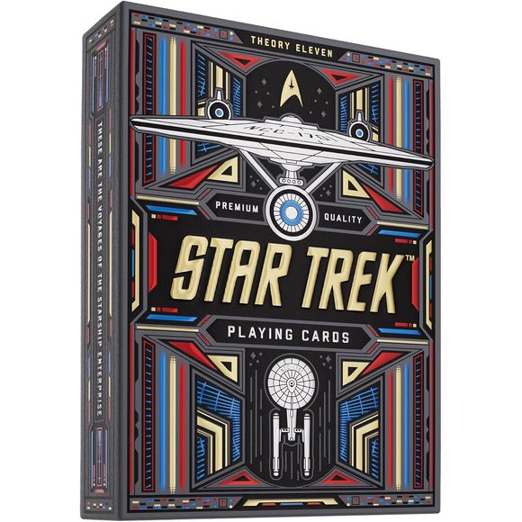 THE STARSHIP ENTERPRISE: Boldly go where no man has gone before, and explore all quadrants of the galaxy with your favorite characters from the iconic original series and the latest films! Available in two color variations - dark and light - you’ll want to beam them up for game night.
LIVE LONG AND PROSPER: Each card in the deck celebrates the legendary characters that have made Star Trek a worldwide, cultural phenomenon - including Captain Kirk, Spock, Hikaru Sulu, and more! If you’re a Trekkie, these prem