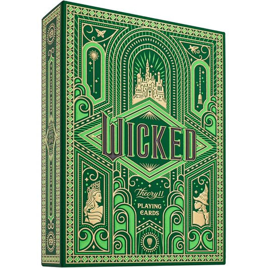 ENTER THE WORLD OF WICKED – Turn every shuffle into a trip through Oz with a green and gold themed deck made for poker nights, blackjack, solitaire, magic practice, cardistry, party games, or for display. A standout choice for fans who want playing cards with story, color, and character.
GLINDA & ELPHABA INSPIRED ART – The deck brings together the light, the dark, and the drama of Wicked with artwork inspired by Glinda, Elphaba, Madame Morrible, The Wizard, and the magical world of Oz. It feels more like a